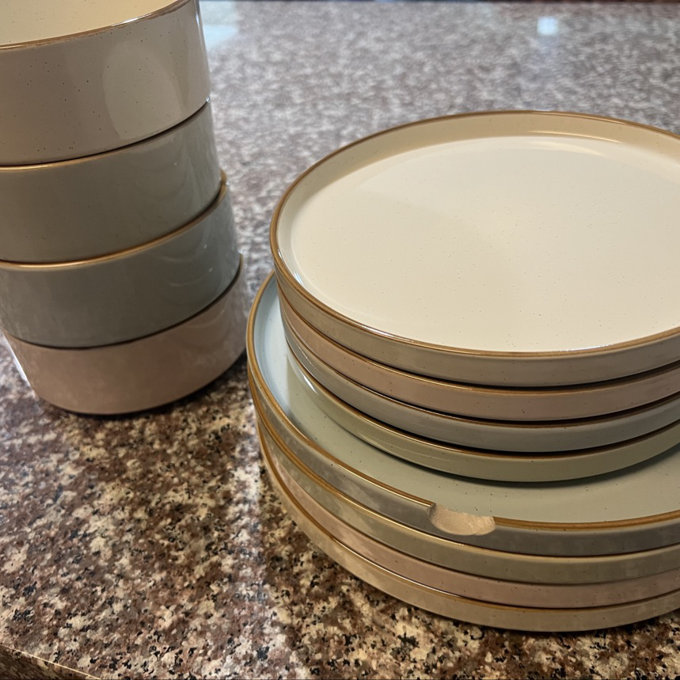 Birch Lane™ Nebula Plates And Bowls Sets, 12 Piece Dinnerware Sets